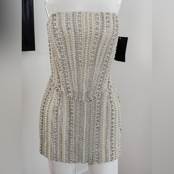 Retrofete Esmeray Strapless Embellished Dress Size S $1598 - Picture 13 of 16
